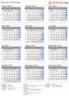 Kalender 2016 mit Ferien und Feiertagen Pisek