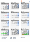 Kalender 2017 mit Ferien und Feiertagen Jammerbugt