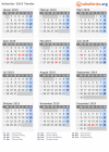 Kalender 2019 mit Ferien und Feiertagen Tønder