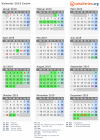 Kalender 2019 mit Ferien und Feiertagen Znaim