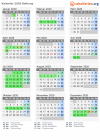 Kalender 2020 mit Ferien und Feiertagen Ballerup