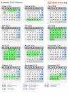 Kalender 2020 mit Ferien und Feiertagen Südsavo