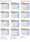 Kalender 2020 mit Ferien und Feiertagen Normandie