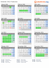 Kalender 2021 mit Ferien und Feiertagen Fredericia