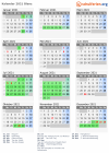 Kalender 2021 mit Ferien und Feiertagen Blanz