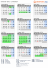 Kalender 2021 mit Ferien und Feiertagen Lundenburg