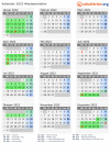 Kalender 2022 mit Ferien und Feiertagen Westaustralien