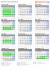 Kalender 2022 mit Ferien und Feiertagen Southland