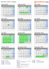 Kalender 2022 mit Ferien und Feiertagen Troppau