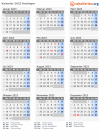 Kalender 2023 mit Ferien und Feiertagen Helsingør