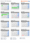 Kalender 2023 mit Ferien und Feiertagen Vallensbæk