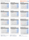 Kalender  mit Ferien und Feiertagen Komoren