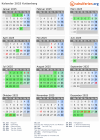 Kalender 2025 mit Ferien und Feiertagen Kuttenberg
