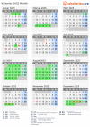 Kalender 2025 mit Ferien und Feiertagen Melnik