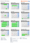 Kalender 2025 mit Ferien und Feiertagen Ostrau