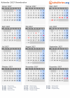 Kalender 2027 mit Ferien und Feiertagen Brønderslev