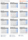 Kalender 2027 mit Ferien und Feiertagen Norddjurs