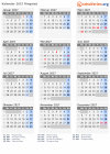 Kalender 2027 mit Ferien und Feiertagen Ringsted