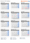 Kalender 2027 mit Ferien und Feiertagen Syddjurs
