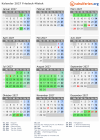 Kalender 2027 mit Ferien und Feiertagen Friedeck-Mistek