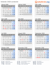 Kalender 2028 mit Ferien und Feiertagen Lombardei