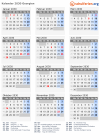 Kalender 2030 mit Ferien und Feiertagen Georgien
