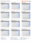Kalender 2031 mit Ferien und Feiertagen Ecuador
