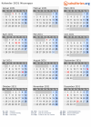 Kalender 2031 mit Ferien und Feiertagen Nicaragua