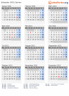 Kalender 2031 mit Ferien und Feiertagen Syrien