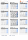 Kalender 2032 mit Ferien und Feiertagen Nepal
