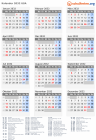 Kalender 2032 mit Ferien und Feiertagen USA