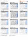 Kalender 2033 mit Ferien und Feiertagen Nepal