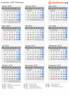 Kalender 2034 mit Ferien und Feiertagen Bahamas