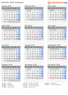 Kalender 2034 mit Ferien und Feiertagen Botsuana
