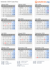 Kalender 2034 mit Ferien und Feiertagen Costa Rica