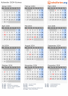 Kalender 2034 mit Ferien und Feiertagen Guinea