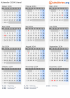 Kalender 2034 mit Ferien und Feiertagen Irland