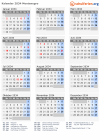 Kalender 2034 mit Ferien und Feiertagen Montenegro