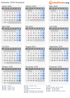 Kalender 2034 mit Ferien und Feiertagen Russland