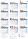 Kalender 2034 mit Ferien und Feiertagen San Marino