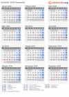 Kalender 2034 mit Ferien und Feiertagen Venezuela