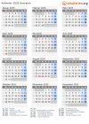 Kalender 2035 mit Ferien und Feiertagen Georgien