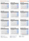 Kalender 2035 mit Ferien und Feiertagen Kosovo