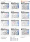 Kalender 2036 mit Ferien und Feiertagen El Salvador