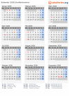 Kalender 2036 mit Ferien und Feiertagen Großbritannien
