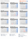 Kalender 2036 mit Ferien und Feiertagen Namibia