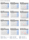 Kalender 2036 mit Ferien und Feiertagen Südafrika