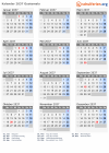 Kalender 2037 mit Ferien und Feiertagen Guatemala