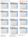 Kalender 2037 mit Ferien und Feiertagen Honduras