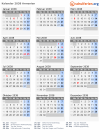 Kalender 2038 mit Ferien und Feiertagen Armenien